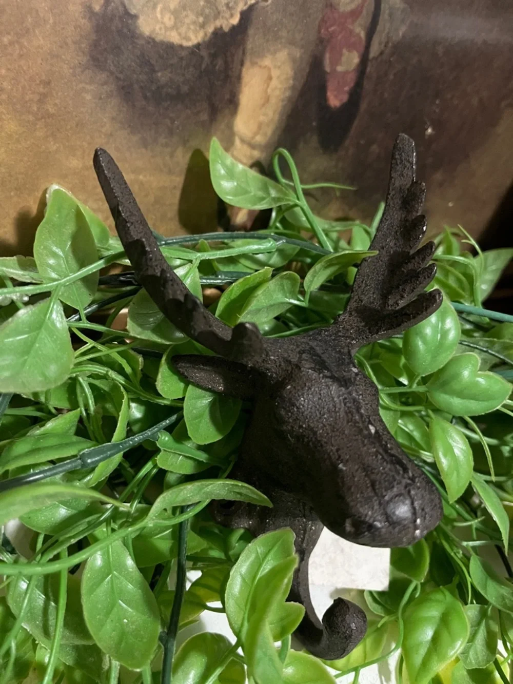 Cast Iron DEER HOOK HANGER - Heavy - Man Cave - Lodge - Cabin - Hunting - NWT
